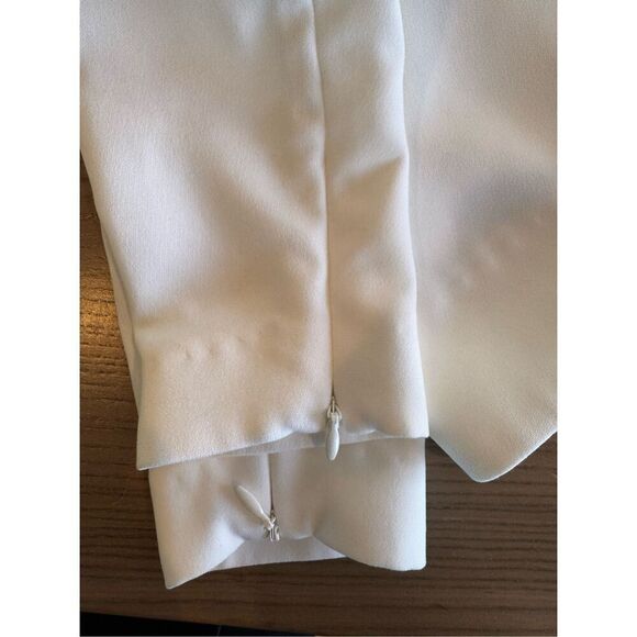 NWT Ted Baker Steffe Ivory Ruffle Cold Shoulder Top - Picture 9 of 9